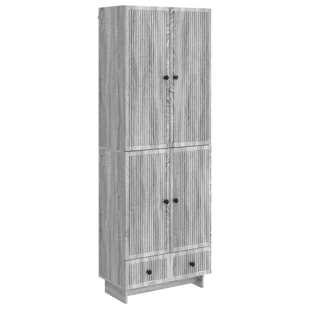 Cabinet Set 2 pcs Grey Sonoma 66 x 34.5 x 95 cm Particleboard