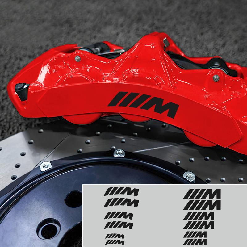 BBJE7 Sticker Brake Caliper Sticker Label BMW MLogo Personalized Modification Decorative Sticker For M Performance BMW F20 F40 F22 F30