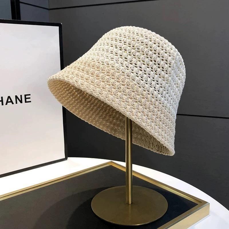 Japanese Style Cut Out Fisherman Hat Women's 2025 New Arrival Outdoor Sun Hat Sun Protection Bucket Hat Face-Looking Small Sun Hat