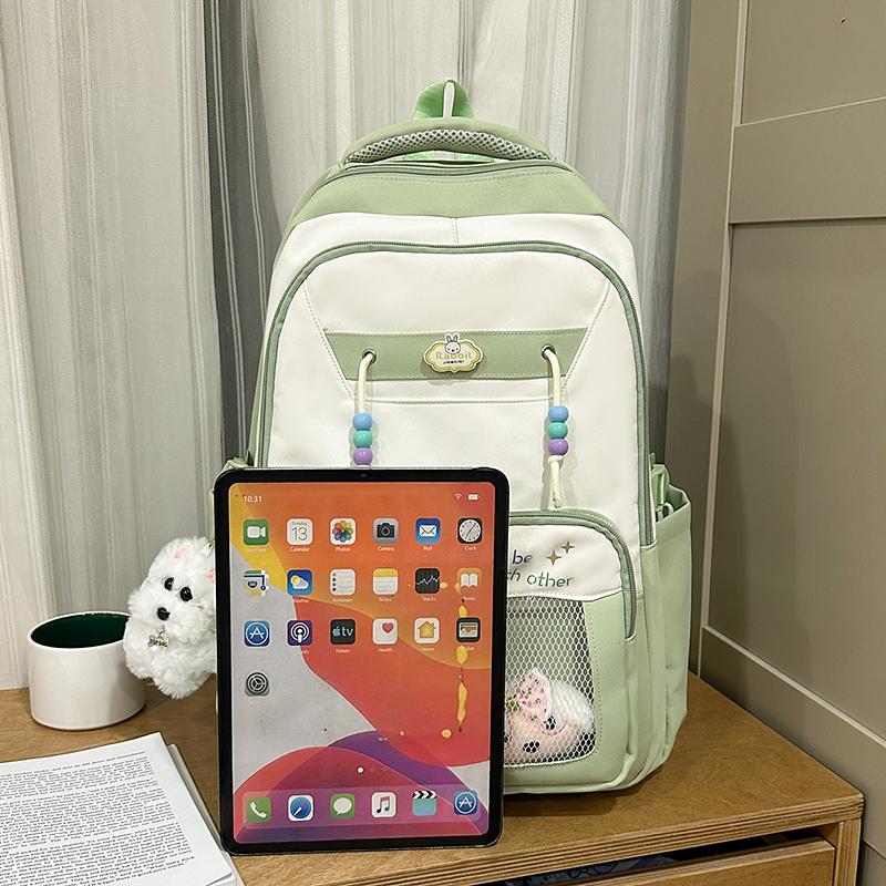 Contrast Color Large Capacity Backpack Student Schoolbag Women's Lightweight Backpack