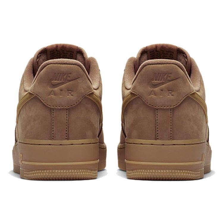 Nike Air Force 1 Low Flax 2019 Unisex Sneakers Tan Gum-Light-Brown Black CJ9179-200