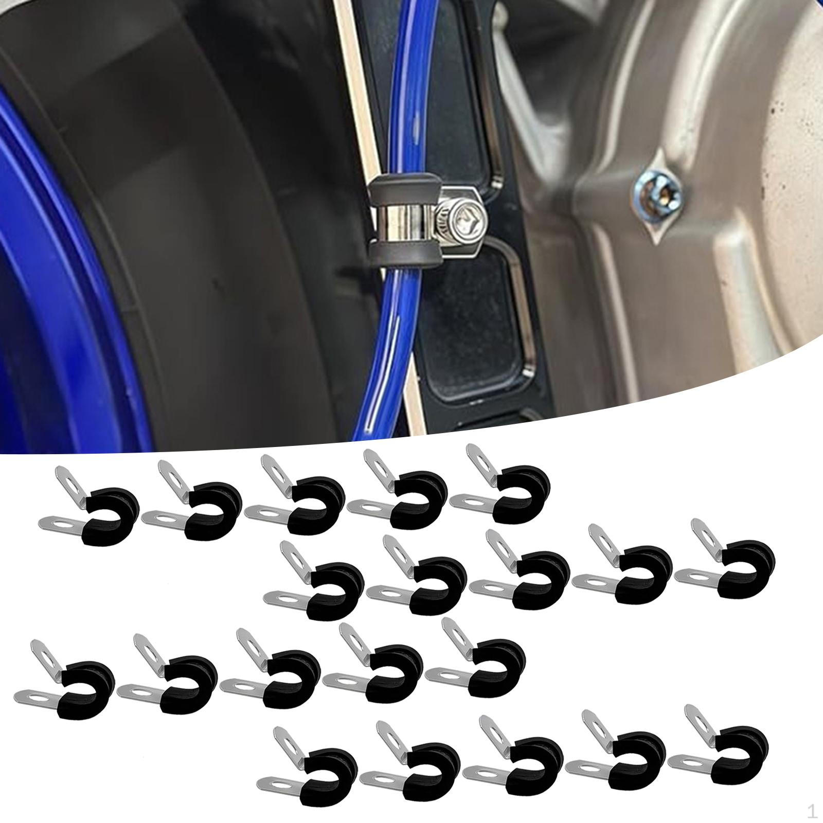 

20 штук Автомобильные хомуты для шлангов Управление проводами Устойчивость к ржавчине Трубка, Линии, Провод