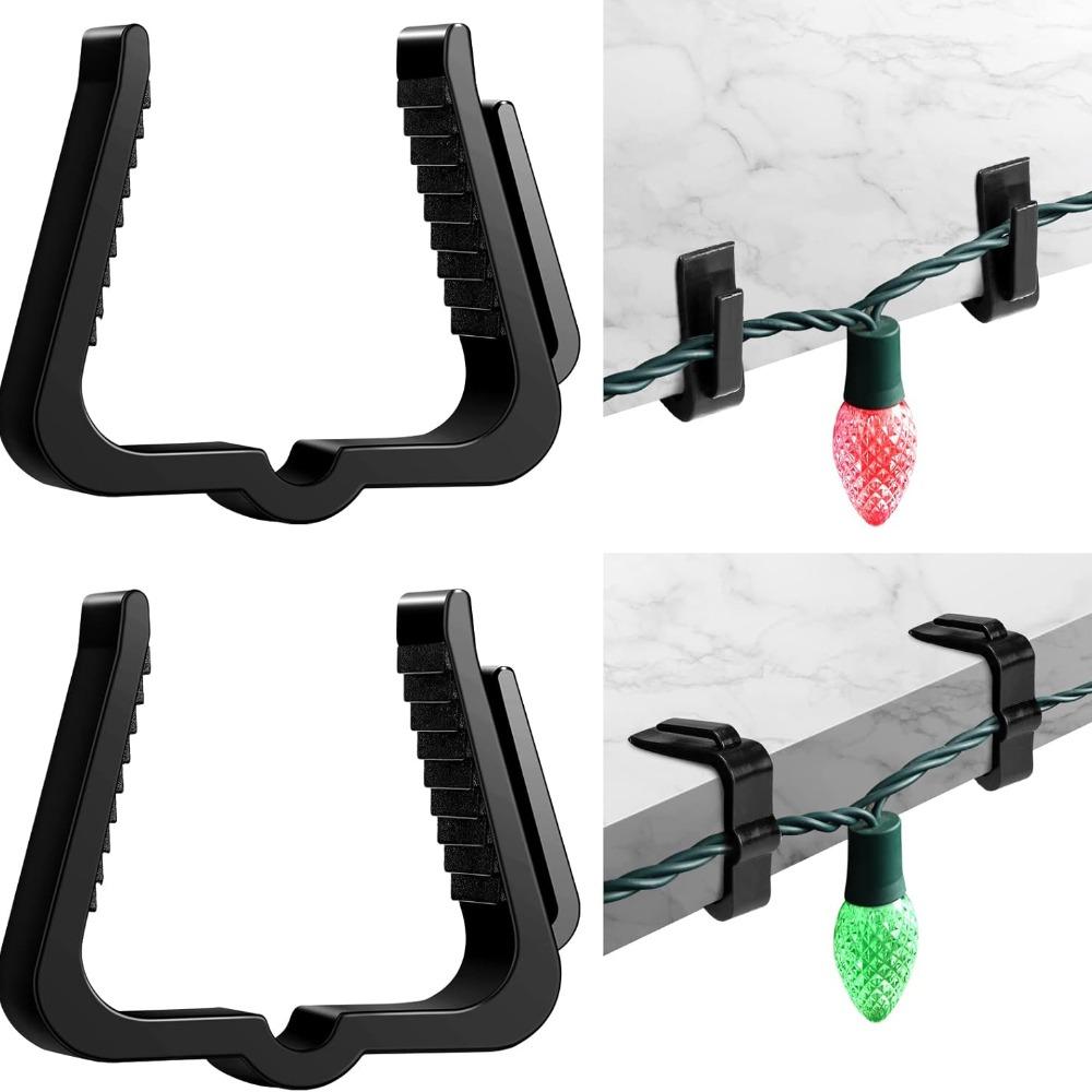 

20cps Party Supplies Christmas Light Clips Outdoor Fascia Boards Hanger Outdoor Roof Hooks чорний