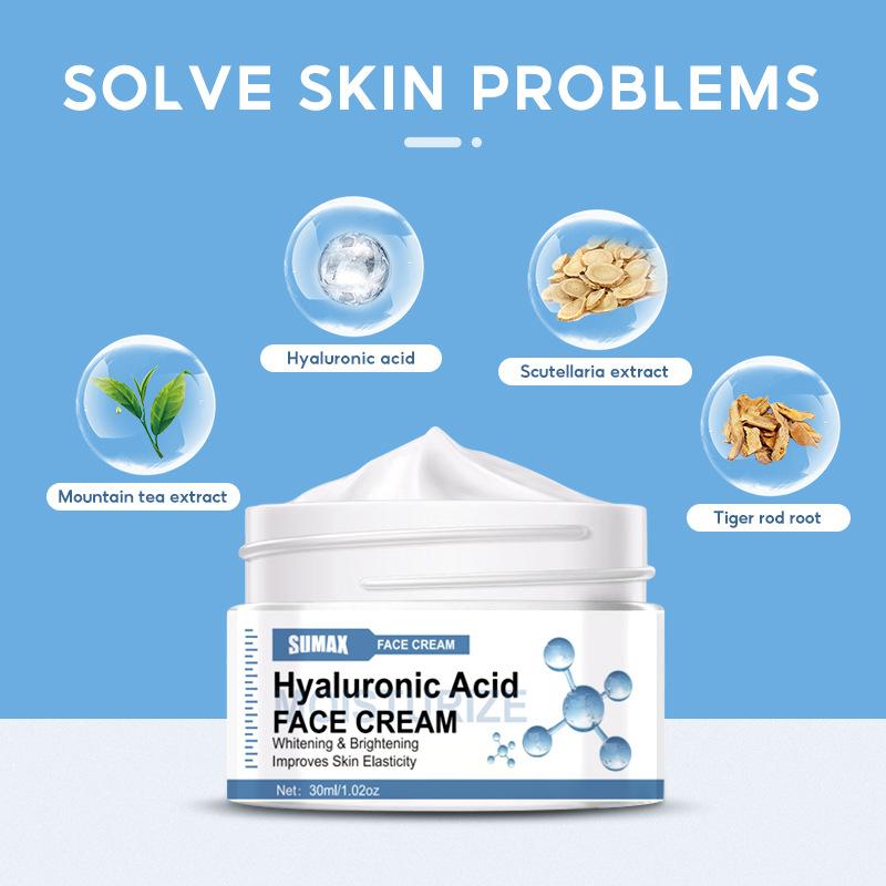 Pure Hyaluronic Acid Face Cream 30ml Mooth Delicate Radiant and Translucent Rapid Absorption of Skin Retinol Anti Aging Serum