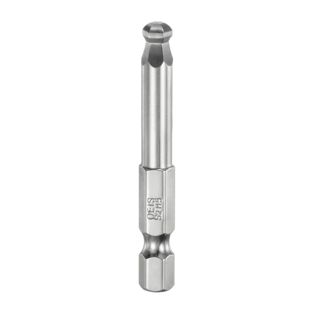 1/2/3pcs Ball End Hex Screwdriver Bit 1.5/2/2.5/3/4/5/6/8/10mm Size 1/4" Hex Shank 50mm (2") Long Magnetic Ball Head Bits