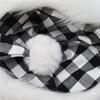 Christmas Decoration 45 * 32CM High-end Plush Red Black Checkered Christmas Hats Xmas Cap Kerst Decoraties For Kids Gifts
