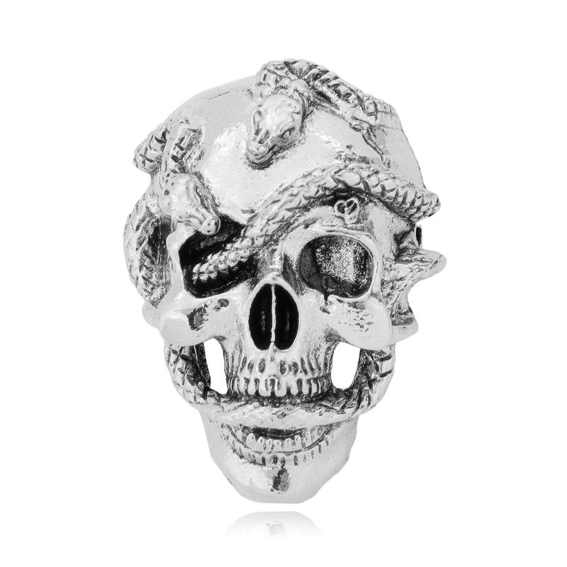 

Women Men Unisex Metal Skull Snake Brooches Lapel Pins Banquet Party Backpack Gifts Jewelry Accessories