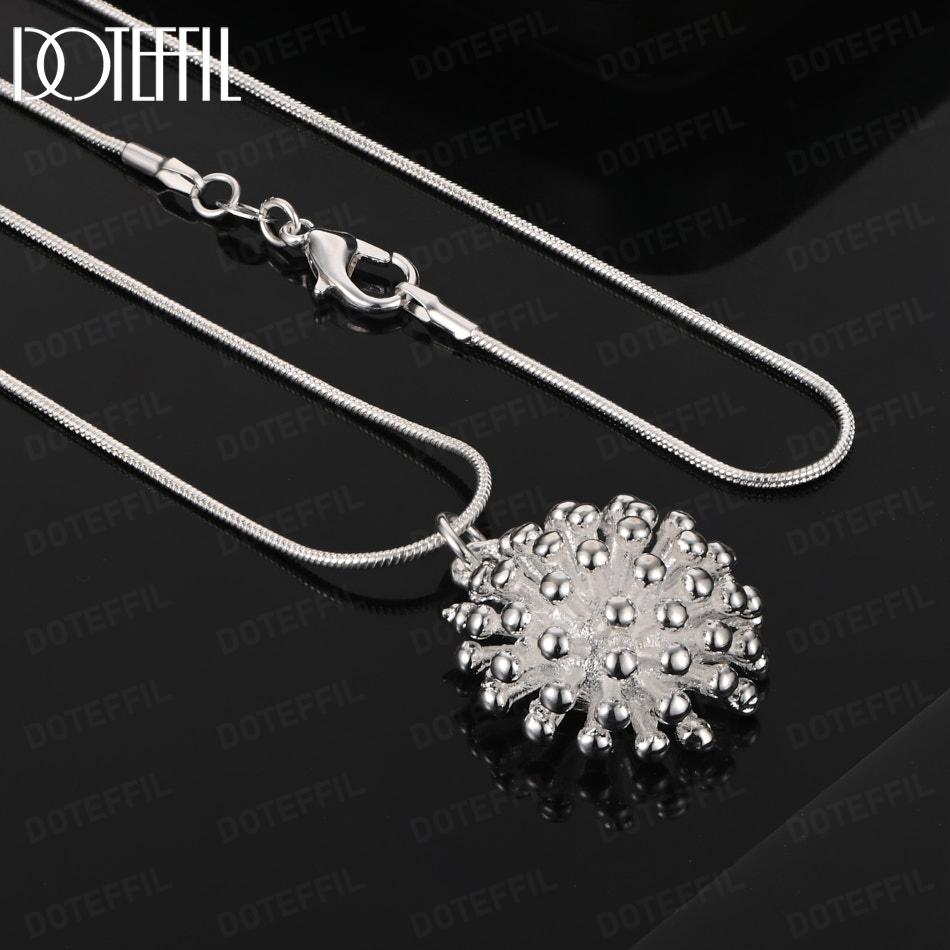 925 Sterling Silber Feuerwerk Anhänger Halskette Modeschmuck