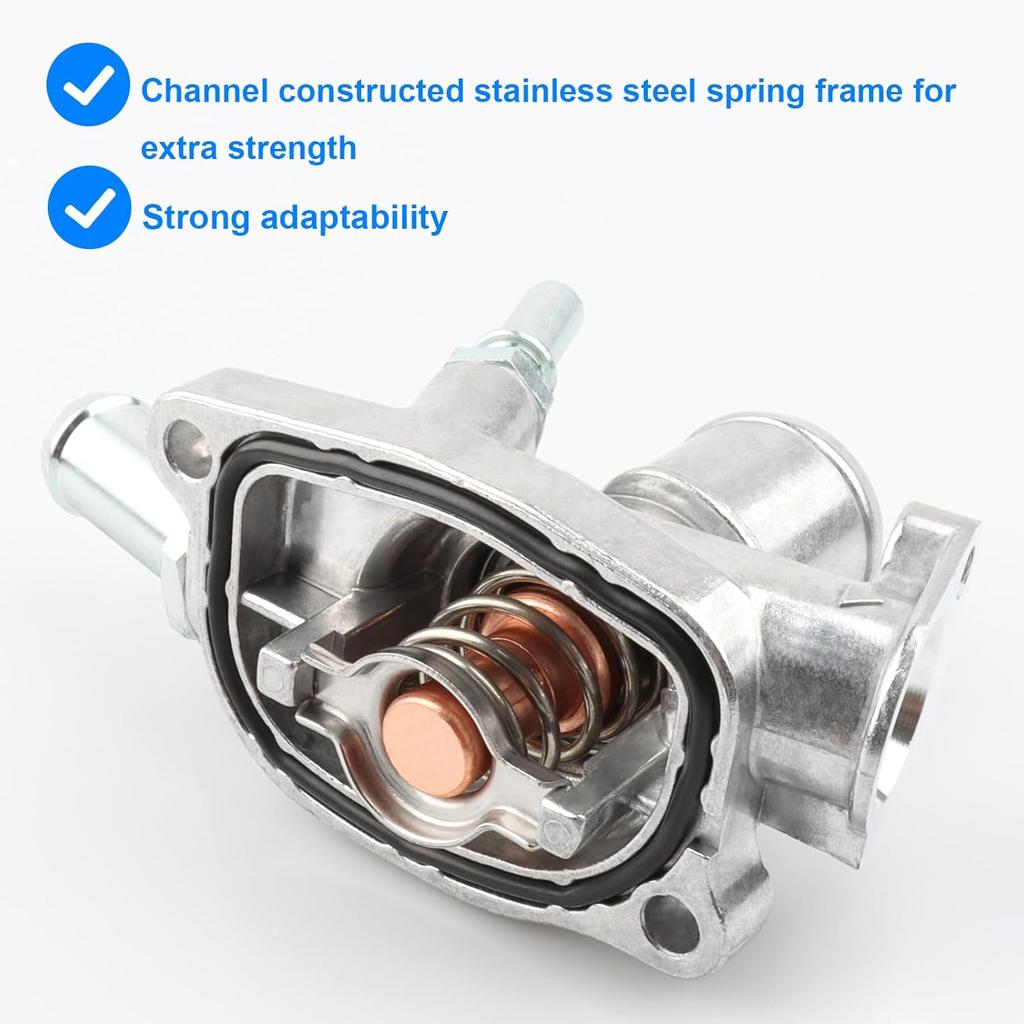 Thermostat Housing, Replace 902-3041, 757-176 Compatible with Dodge Fiat Jeep 1.4L - 2013-2016 Dart, 2012-2019 Fiat 500, 2014-2020 Fiat 500L,