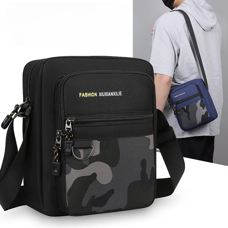 

New Messenger Bag Small Bag Women s Simple Oxford Cloth Bag Casual Small Square Bag Casual Shoulder Men s Bag чорний