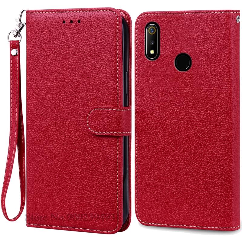 For Realme 3 Case Soft Pu Leather Flip Wallet Case For Realme 3 Pro Case Phone Cover For Realme 3 Pro Coque Fundas Bumper