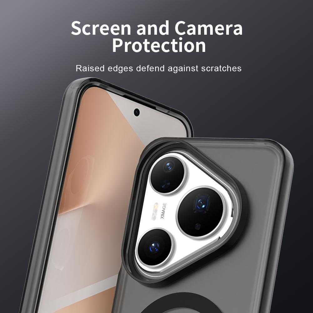 Magnetic Wireless Charging Case For Huawei Pura 80 Pro 80 Ultra P80 5G Cover Candy Colors Transparent Back Shell Fundas Coque