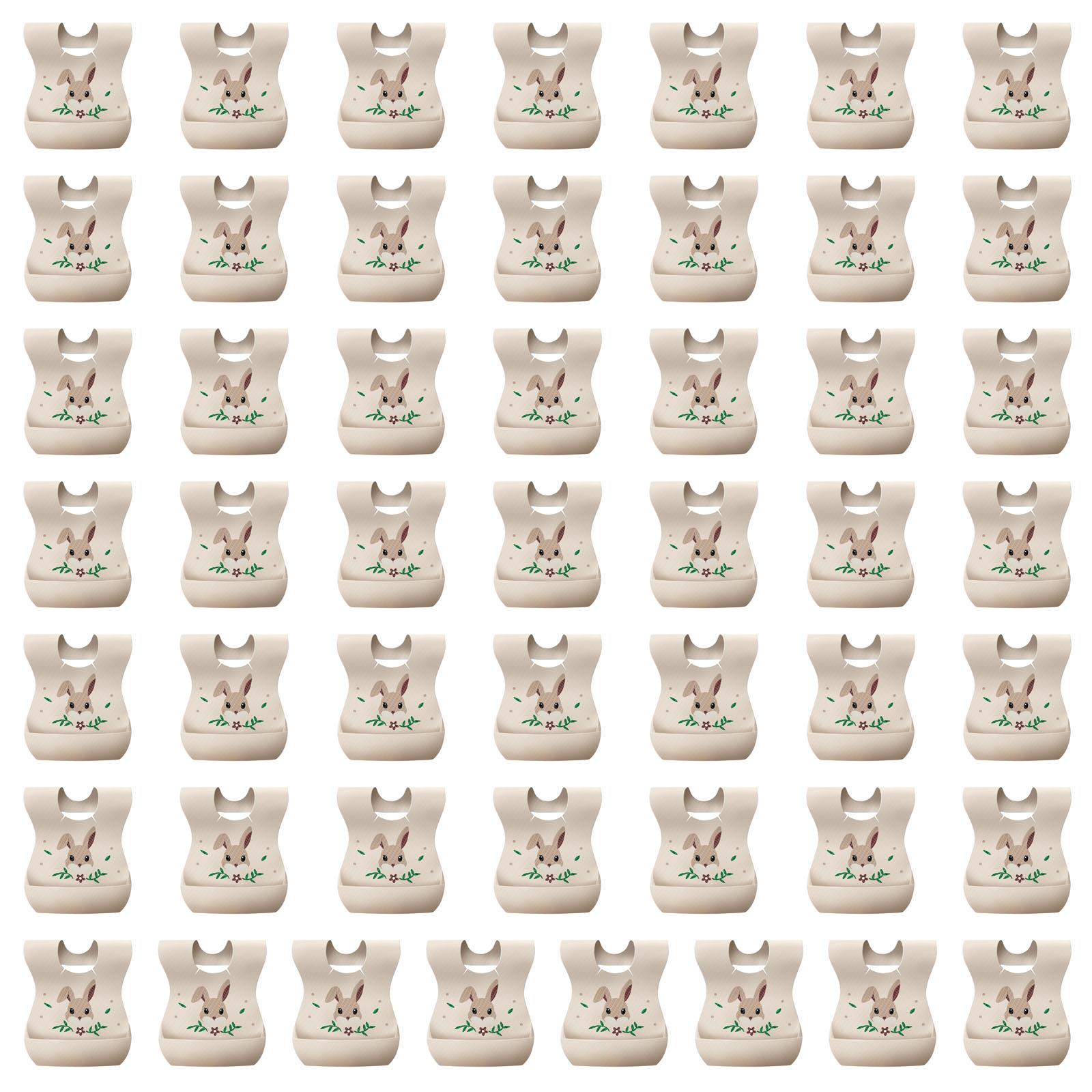 

50 шт. Мягкие нетканые детские слюнявчики Одноразовый набор детских слюнявчиков для занятых родителей, ищущих удобное и гигиеничное решение 5