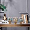 3pcs Resin Animal Statue Waterproof Miniature Figurine Sculpture Crafts Owl Ornament  Flowerpot