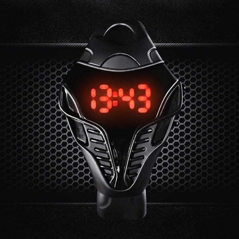 Fashion Cobra Men's Watch Silicone Iron Man E Dial Sports Wristwatches Boy Combat LED Resin Strap