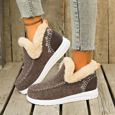 Fashion Winter Women Snow Boots Short Plush Winter Thickened Fluff Warm Ankle Boots Women Trend Casual Comfortable Cotton Shoes Women