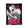 Fox Samurai Japanese Anime Coral Fleece Plush Throw Blanket Inuyashas Blanket for Bed Couch Ultra-Soft Quilt,