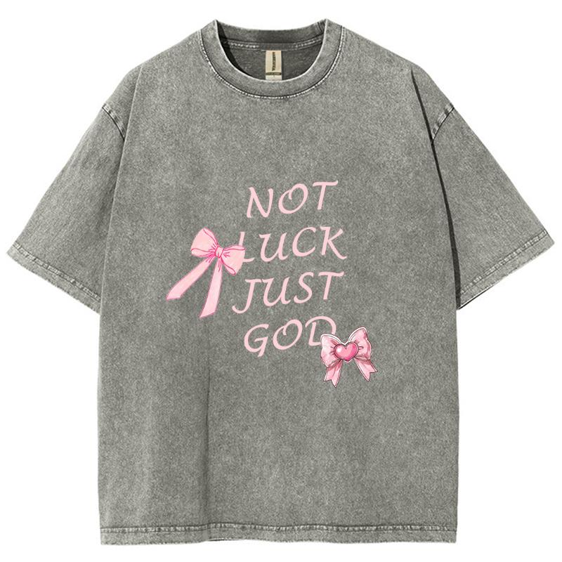 Black Pink Bow Letter Print Ladies Washed T-Shirt Oversized Loose Couple Half Sleeve Sweetheart Girly Top