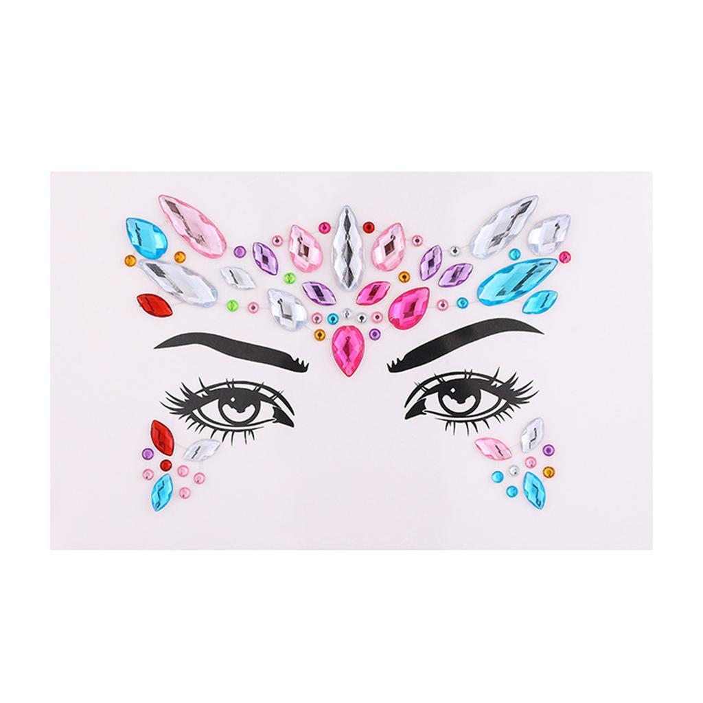 Rhinestone Face Decorative Stickers Stage Makeup Stickers Crystal Decorative Stickers Eye Makeup