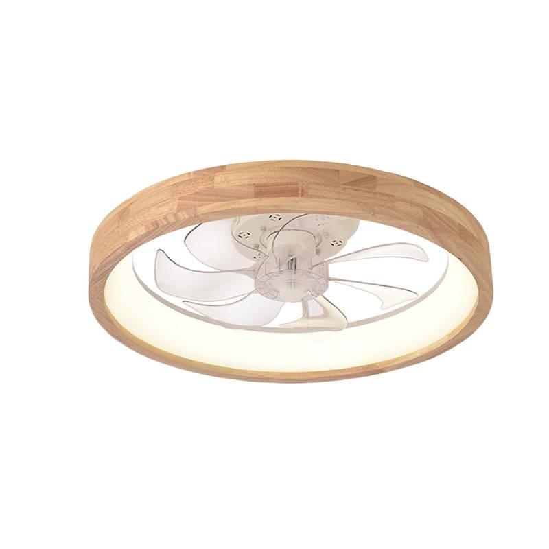 Japanese Solid Wood Ceiling Fan with Light - Variable Frequency for Bedroom, Living Room & Dining Room