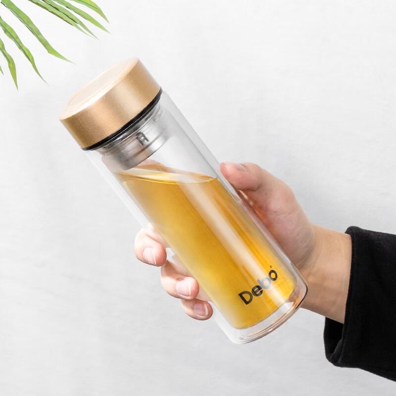 Debo Double-Layer Glass Tea Infuser Bottle