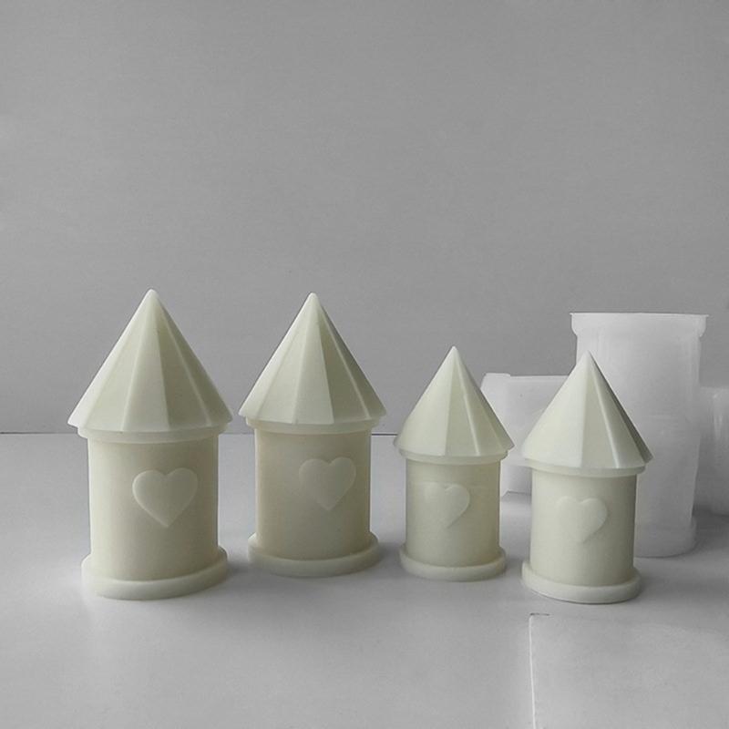 Multi Purpose House Candle Mold Heat Resistant Silicone Molds Easy to Demold Wax Mould for DIY Enthusiasts and Artists