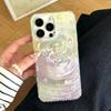 Iridescent Glossy Phone Case for iPhone 11 13 14 15 16 17 Pro 17 13 14 15 Pro Max High Quality Fantasy Floral Style Full Protection Shell