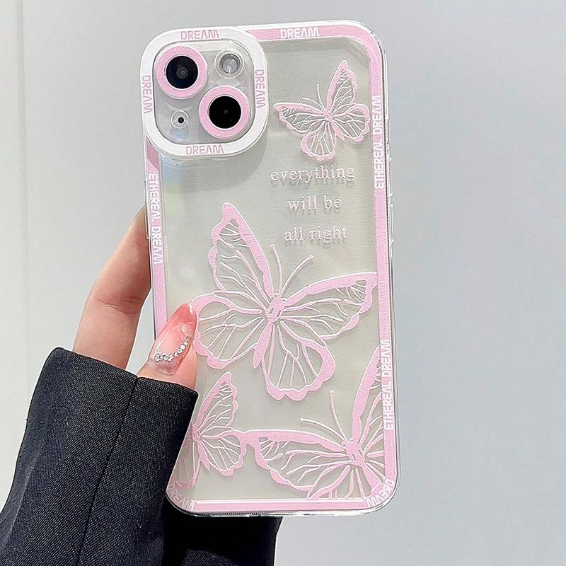 Phone Case For Infinix Zero 30 4G Hot 30i 40 Note 30 Pro Smart 8 7 Tecno Spark 10 20 Pro  Cover Soft Silicone Capa Butterfly
