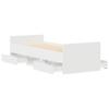 Bed Frame with Headboard and Footboard White 100x200 cm