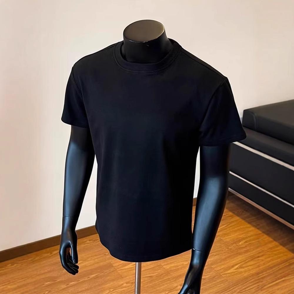 

Men s Black Loose-Fit Short Sleeve High Street Pique T-Shirt XXXL