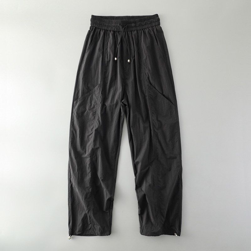 Japanese Style Functional Cargo Pants Thin Quick-Drying Abrasion Resistant Outdoor Black M