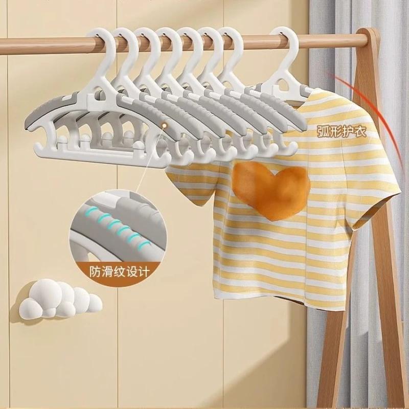 Nice Quality Children's Clothes Hanger Household Retractable Baby Kids Drying Coat Pants Support No Trace Anti Slip Storage Rack