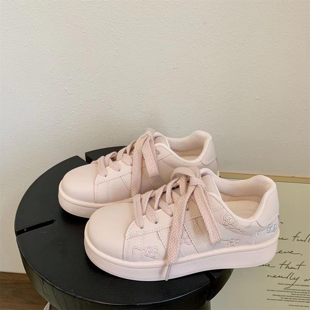 Lightweight and Versatile Women's Shoes Korean Version Breathable Platform White Shoes 2025 Autumn and Winter New Sports Shoes Casual Bread Shoes