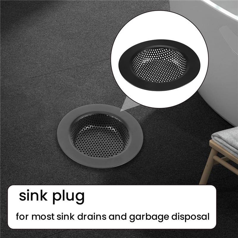 Good-3 Piece Kitchen Sink Plug Filter Garbage Disposal Plug, Stainless Steel Universal Anti-Clogging Kitchen Sink Filter