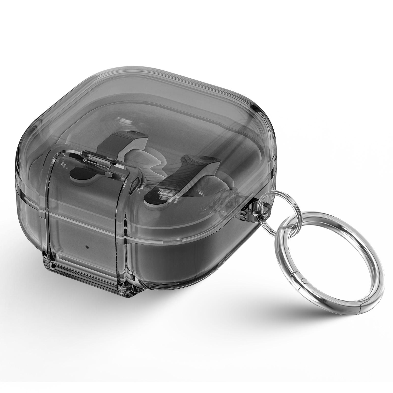 Transparent Crystal Bluetooth Earphone Case For Samsung Galaxy Buds 4 Pro Clear Secure Switch Lock Cover For Samsung Buds4 For Galaxy Buds4 Pro прозрачный черный