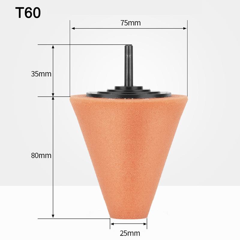 Car Wheel Polishing Sponge for Electric Drill Polishing Cone Burnishing Ball Polishing Pad Hub Buffing Sponge Auto Accessories