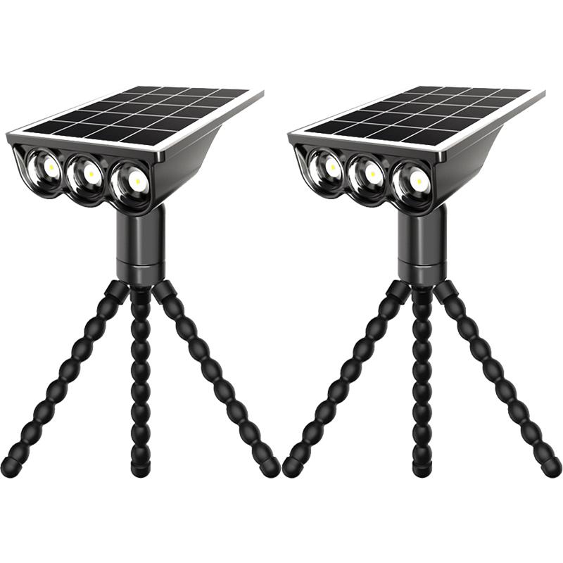

2Pc Solar Spot Lights Outdoor Waterproof Flexible Solar Security Lamp for Flag Tree House Garden Yard Landscape Decor Spotlights