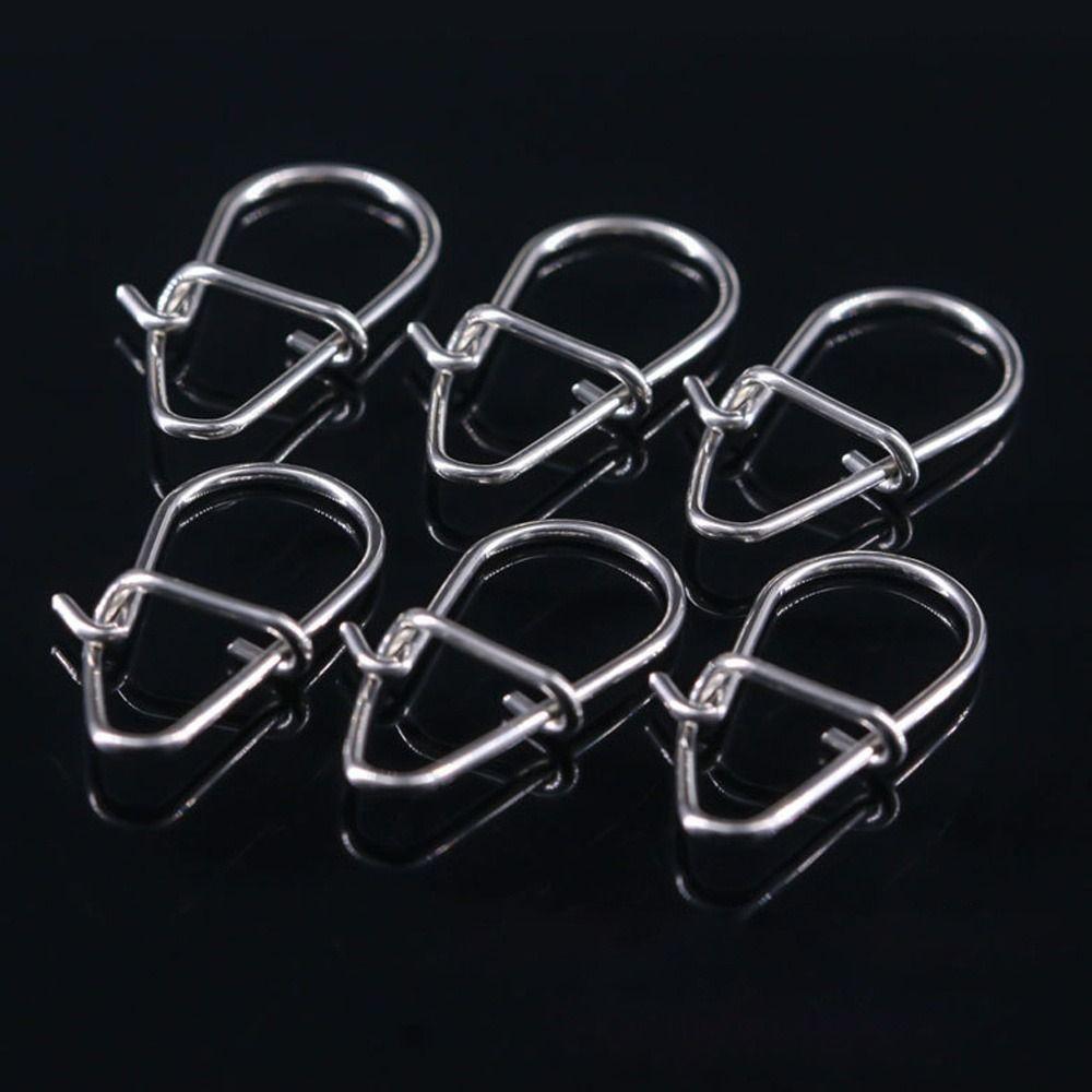 Fish Tool Fishing Lure Connector Fishing Hooked Snap Pin Swivel Lure Connector Lures Hooks Clips