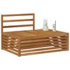 Outdoor End Sofa Natural 115 X 83 X 73 Cm Solid Acacia Wood