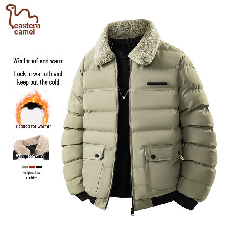 

EASTERN CAMEL Мужская зимняя куртка-спецодежда с подкладкой и воротником из шерпы 2XL