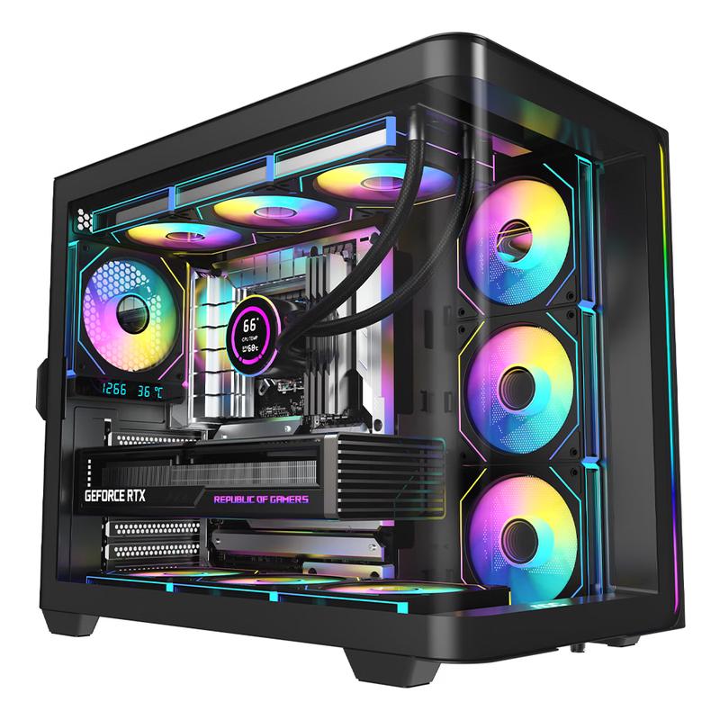 AOC Zhen Tiangong Panoramic Curved Glass Desktop PC Case