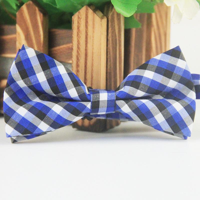 Children's Trendy British Style Multi-Color Cotton Plaid Bow Tie