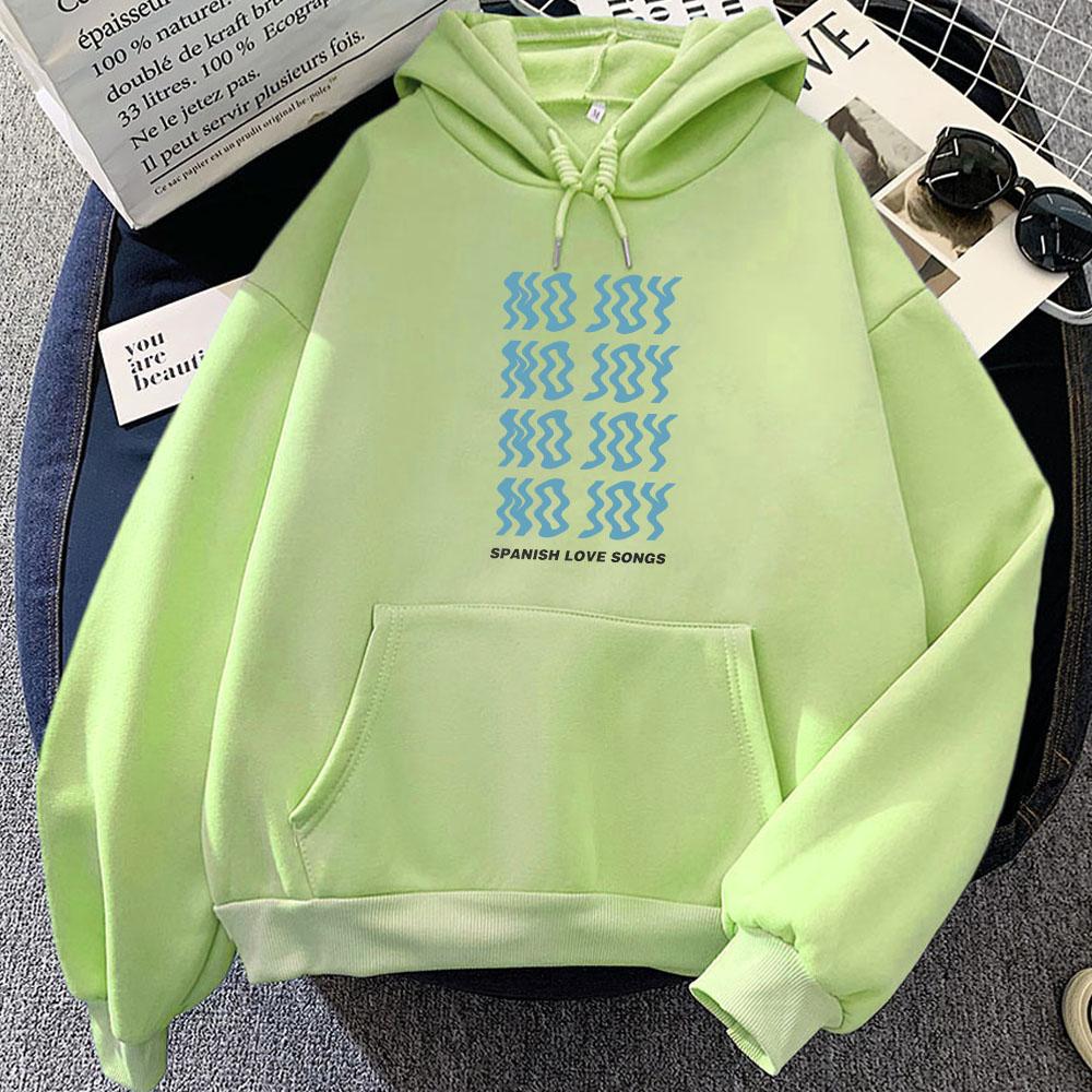 Sudaderas Spanish Love Songs No Joy Hoodies Streetwear Hip Hop Fashion Graphic Sweatshirts Roupas Femininas Casual Print Hoodie