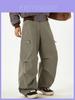 Retro Baggy Cargohose mit Reißverschlusstasche für lässige Streetwear Herren