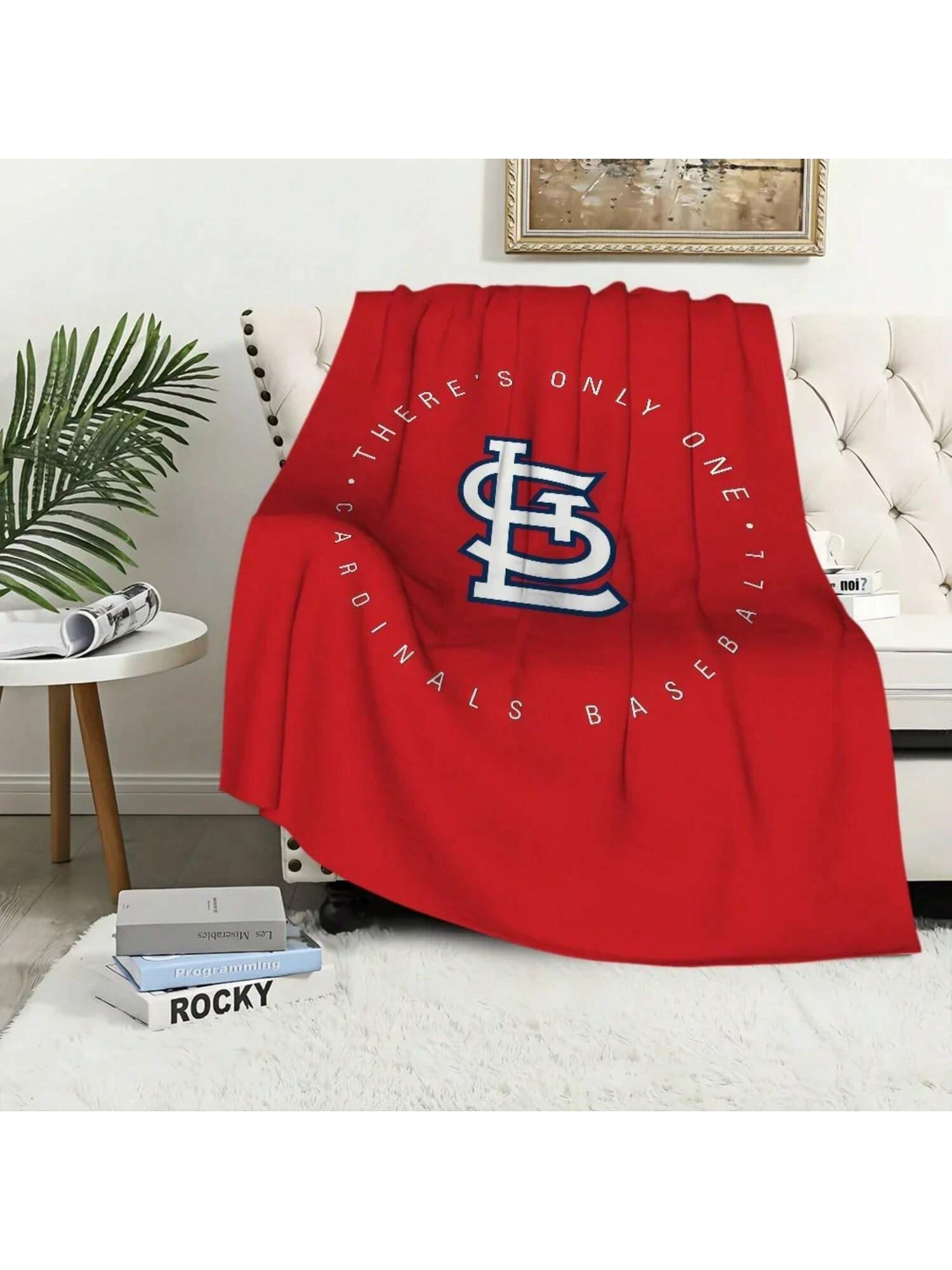 

Baseball S-Saint Louis C-Cardinals Blanket Blanket For Couch Sofa Travel Home Hiking Picni Bed Beding Flannel Blanket Gift 75X95CM серый
