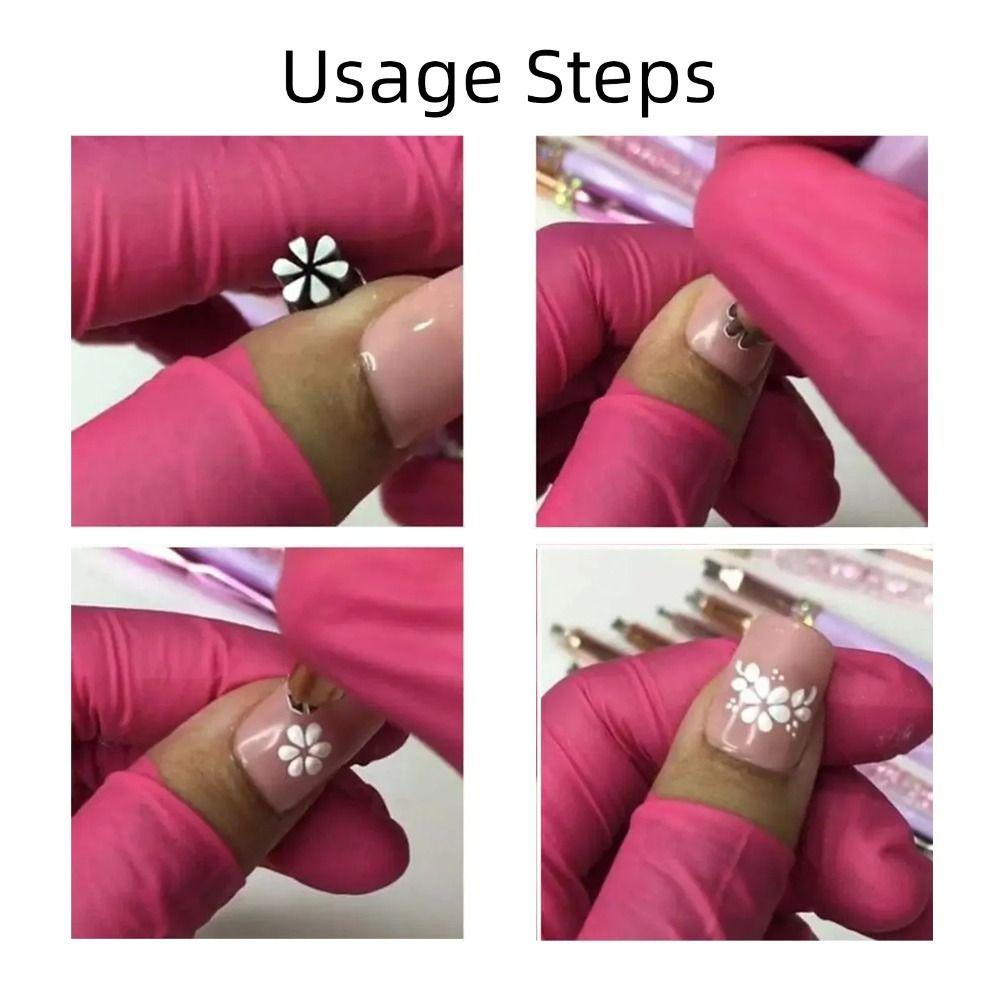 6/10/15pcs Floral Butterfly Pattern Nail Graffiti Pen Stamping Plate Nail Brush Stamp Pen  New Year
