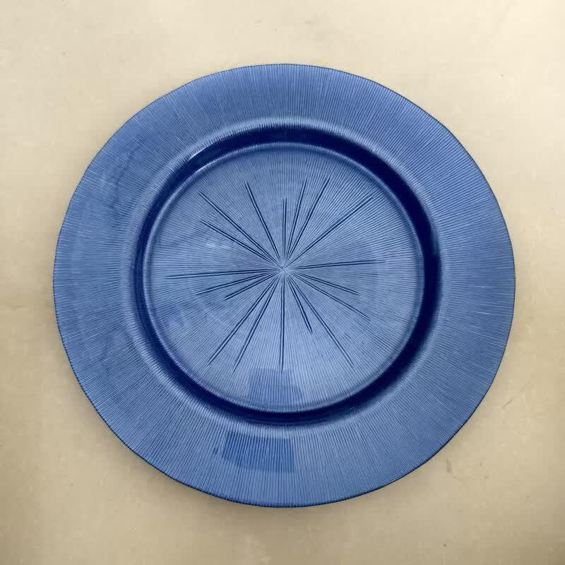Цветная стеклянная обеденная и десертная тарелка Dian