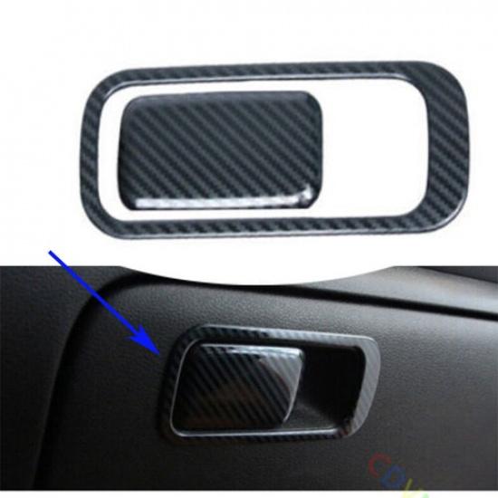 Steel Carbon Fiber Co-Pilot Storage Box Handle Sticker For Kia K3 Forte 19-
