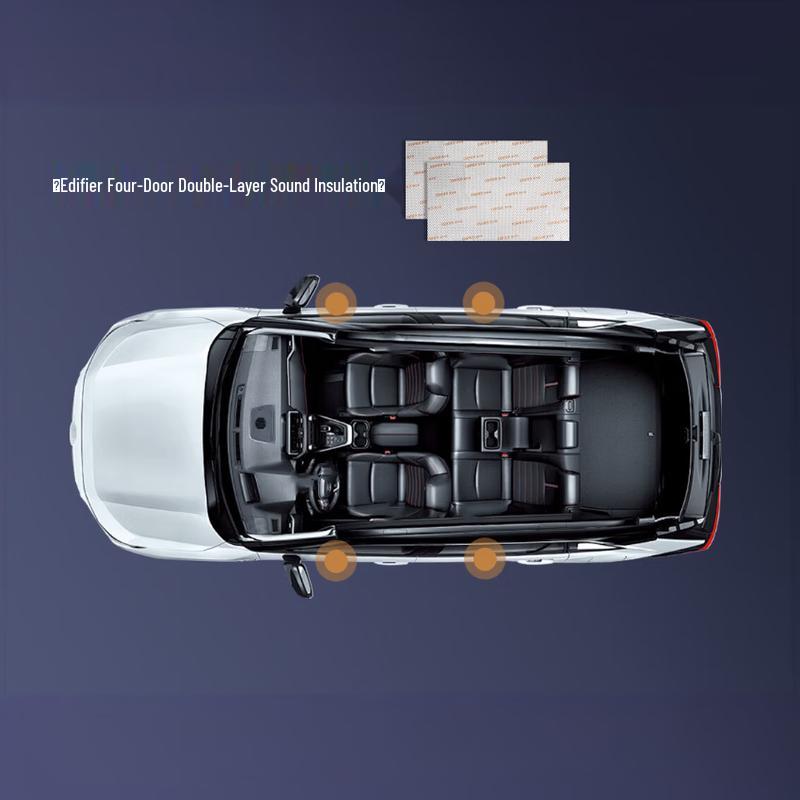 Edifier SF651C Car Audio 8-Speaker Upgrade Kit with Soundproofing CN plug (adapter included)