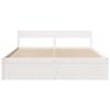 Vidaxl Bed Frame Without Mattress, White, 180X200 Cm, Solid Pine Wood